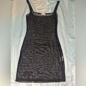 Oh Poll Black Sheath Mini Dress